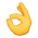 Emoji of an index finger touching thumb to make an open circle